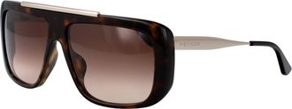 Alexander McQueen Unisex Sunglasses Metal Frame Havana-Silver-Brown Havana/silver/brown