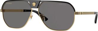 Versace Ve 2294 Zonnebril - Heren - Zonnebrillen - Zwart - 61 MM - Accessoires