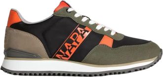 Napapijri Donkerblauw Leer Su&egrave;de Sneakers - Heren - Sneakers - Groen - 42 EU - Leer - Schoenen