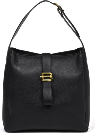 Baldinini Bolso de Hombro Bottalato de Piel - Bags - Mujer - Negro - ONE SIZE