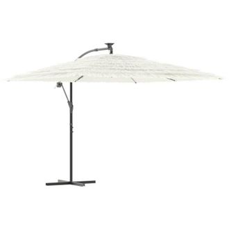 vidaXL Sombrilla De Jard&iacute;n Con Poste De Acero Blanca 290x290x238 Cm Vidaxl