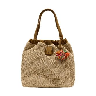 Marc Jacobs La Borsa a Spalla Summer Woven Charm - - Bags - Donna - Beige - ONE SIZE