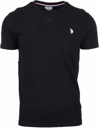 U.S.Polo Association Katoen Logo Voorzijde Afgewerkte Details - Heren - T-shirts - Zwart - 3XL - Katoen - Tops