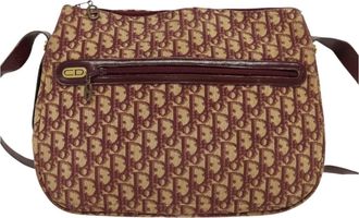 Dior Trotter Red Canvas Shoulder Bag (Pre-Owned)