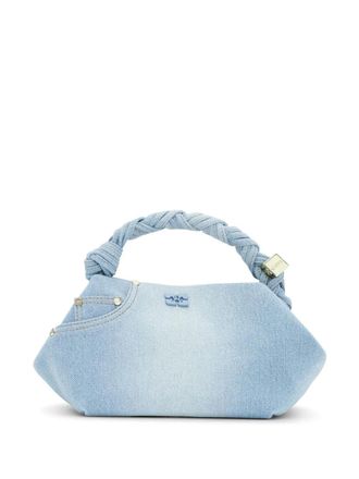 Ganni Bou kleine denim crossbodytas - Blauw