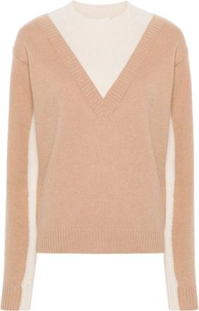 Paco Rabanne Beige Wol-Cashmere Trui - Dames - Ronde hals truien - Beige - S - Wol - Truien & Vesten