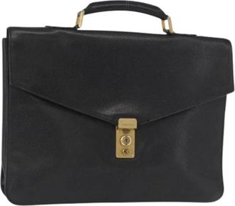 Chanel Pre-owned Handbags, female, Black, Size: ONE SIZE Pre-owned Leather Handbag