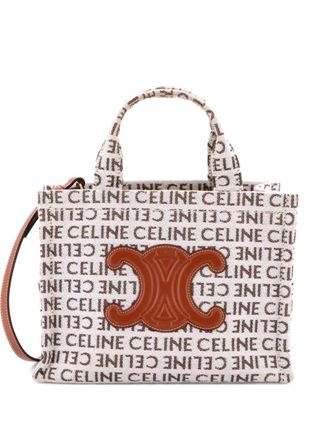 Celine Cabas Thais Triomphe Printed Canvas Small tote bag - Bruin