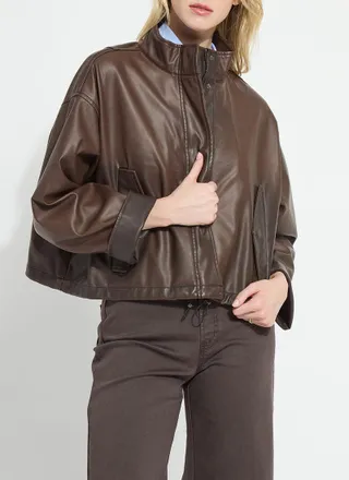 Lyss&eacute; Mina Oversized Washed Vegan Leather Coat