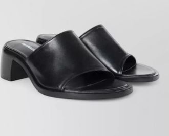 Ann Demeulemeester lyra mid heel block toe mules