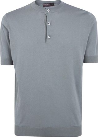FILIPPO DE LAURENTIIS Serafino Trui met Korte Mouwen - Heren - T-shirts - Groen - S - Tops