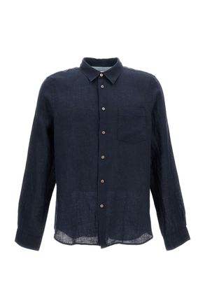 Paul Smith Comfort-Fit Linen Shirt With Pointed Collar And Front Pocket