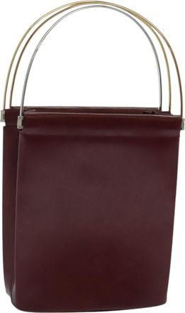 Cartier Cartier Trinity Hand Bag Leather Burgundy Leather Bag (Pre-Owned)