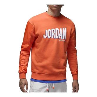 Air Jordan Flight MVP Crew-neck Sweatshirt Rush Orange White DV7588-817