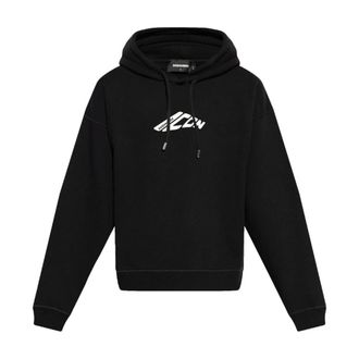 Dsquared2 Sudadera con capucha y logo de algod&oacute;n - Sweatshirts & Hoodies - Hombre - Negro - M