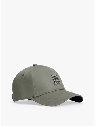 Tommy Hilfiger Mens Embroidered Monogram Baseball Cap - Green
