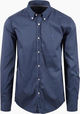 HUGO BOSS Mens Boss Black H ROAN SHIRT OPEN BLUE - Navy - Size: 44