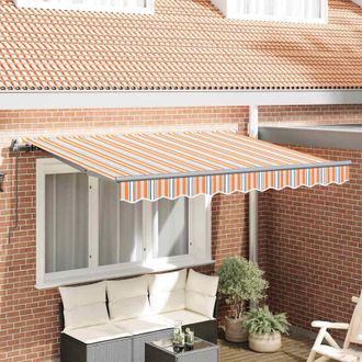 vidaXL Toldo Retr&aacute;ctil Multicolor 350 X 200 Cm Poli&eacute;ster, Aluminio Vidaxl