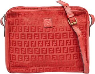 Fendi Pre-owned Canvas fendi-bags - Dames - Vintage Schoudertas - Rood - ONE Size - Vintage