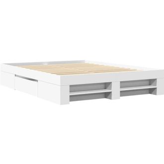 vidaXL Estructura De Cama Sin Colch&oacute;n Blanca 160x200 Cm Vidaxl