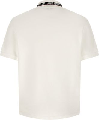 Versace Mens White Cotton Polo Shirt
