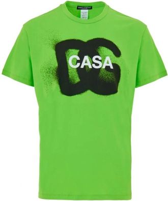 Dolce & Gabbana Hombre, Camisetas, Verde, Talla: L