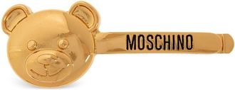 Moschino Bear-motif hair clip - women - Metal - One Size - Gold