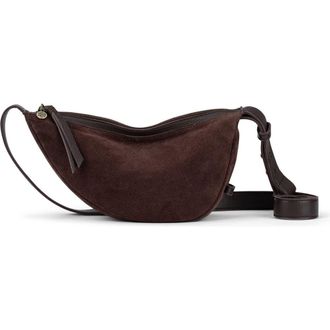 The Sak Tess Sling Leather Bag in Mahogany Suede at Nordstrom