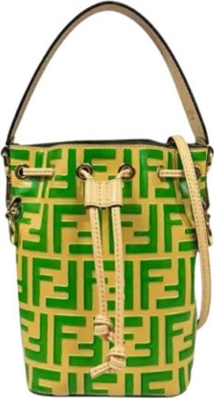 Fendi Pre-owned Bucket Bags, female, Green, Size: ONE SIZE Pre-owned Leather handbags