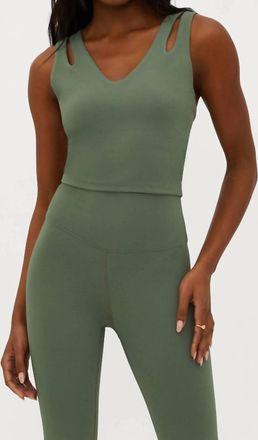 Beach Riot Evelina V-Neck Tank Top In Queen Palm