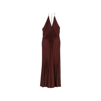 Self Portrait V-neck Ruched Midi Dress