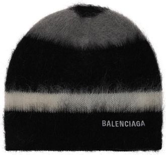 Balenciaga Gorro con logo bordado - Accessories - Mujer - Negro - M