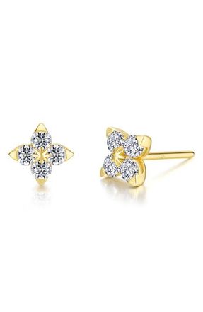 Lafonn Trillium Simulated Diamond Stud Earrings in Gold at Nordstrom