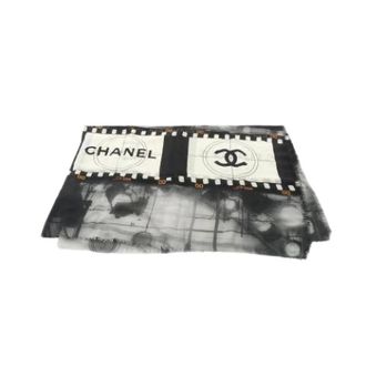 Chanel Pre-owned Scarves, female, Black, Size: ONE SIZE Pre-owned Cashmere Scarf