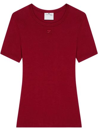 Courr&egrave;ges T-shirt met print - Rood