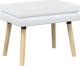 vidaXL Banco De Doble Capa Blanco 60 X 40 X 46 Cm Tela Vidaxl