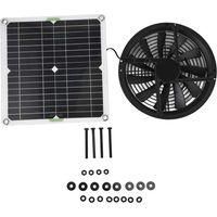 OEM Kit De Ventilador Con Panel Solar, Panel Solar Impermeable De 100 W, Ventilador Extractor Redondo De 10 Para Gallinero, Invernadero, Cobertizo
