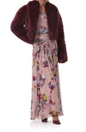 AFRM Stephanie Faux Fur Jacket in Port Royal at Nordstrom Rack, Size X-Large