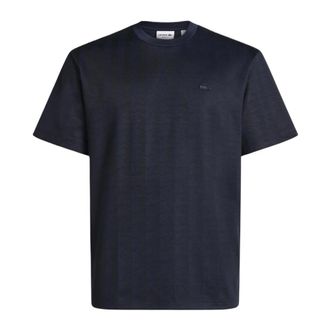 Lacoste Camiseta con monograma jacquard - Tops - Hombre - Azul - XL
