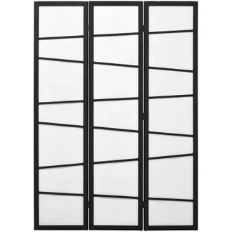 HOMCOM Homcom - Biombo De 3 Paneles Divisor De Habitaci&oacute;n Plegable 120x170 Cm Separador De Ambientes De Madera Decoraci&oacute;n Para Oficina Dormitorio Sal&oacute;n