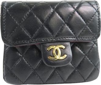Chanel Pre-owned Leather chanel-bags - Dames - Vintage Schoudertas - Zwart - ONE Size - Leer - Vintage