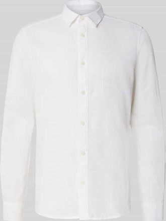 Only & Sons Slim Fit Freizeithemd aus Leinen-Baumwoll-Mix Modell CAIDEN in Weiss, Gr&ouml;&szlig;e XXL