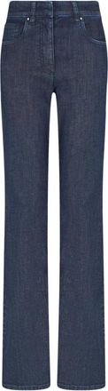 Giorgio Armani 5-pocket uitlopende broek - Dames - Bootcut Jeans - Blauw - L - Denim - Jeans