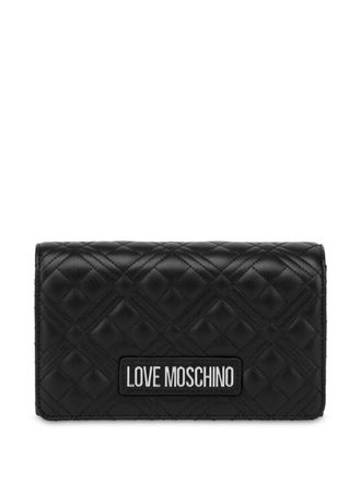Love Moschino logo-lettering quilted cross body bag - women - Polyurethane - One Size - Black