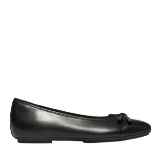 FitFlop FitFlop Womens Delicato Glitz-Bow Leather Ballet Flats