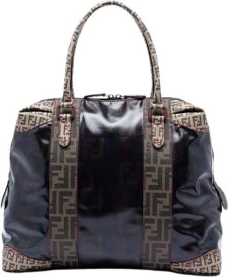 Fendi Pre-owned Canvas Tote - Dames - Vintage Handtas - Zwart - ONE Size - Vintage