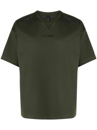 AlphaTauri logo-print short-sleeve T-shirt - men - Cotton/Polyester - S - Green
