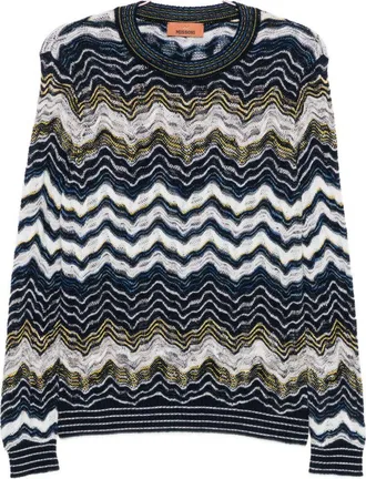 Missoni wollen trui met zigzagmotief