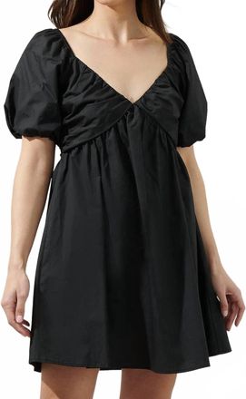 Sugarlips Leandra Poplin Mini Dress In Black