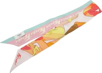 Fendi Pre-owned Scarves, female, Multicolor, Size: ONE SIZE Pre-owned Fabric Scarf